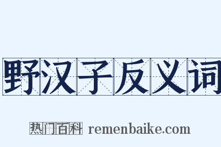 野汉子反义词是什么意思的图片